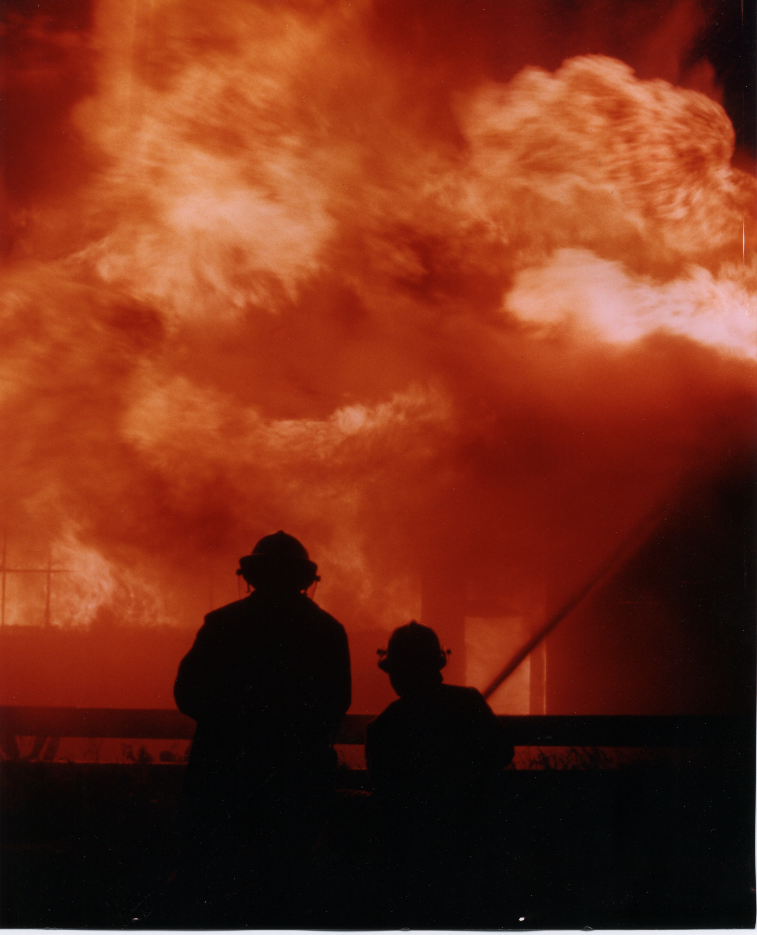 Gonzales Firefighters during a training drill