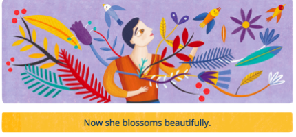 person with feathers