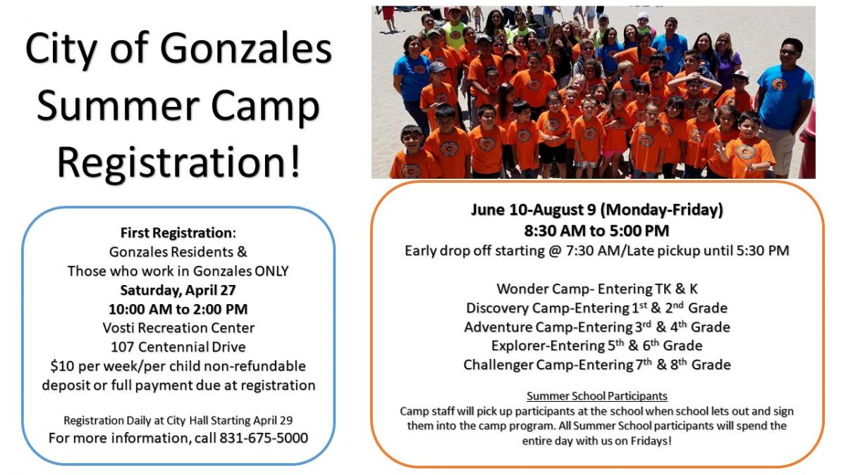 2019 Summer Day Camp Registration 831-675-5000 Happy Campers at the Beach