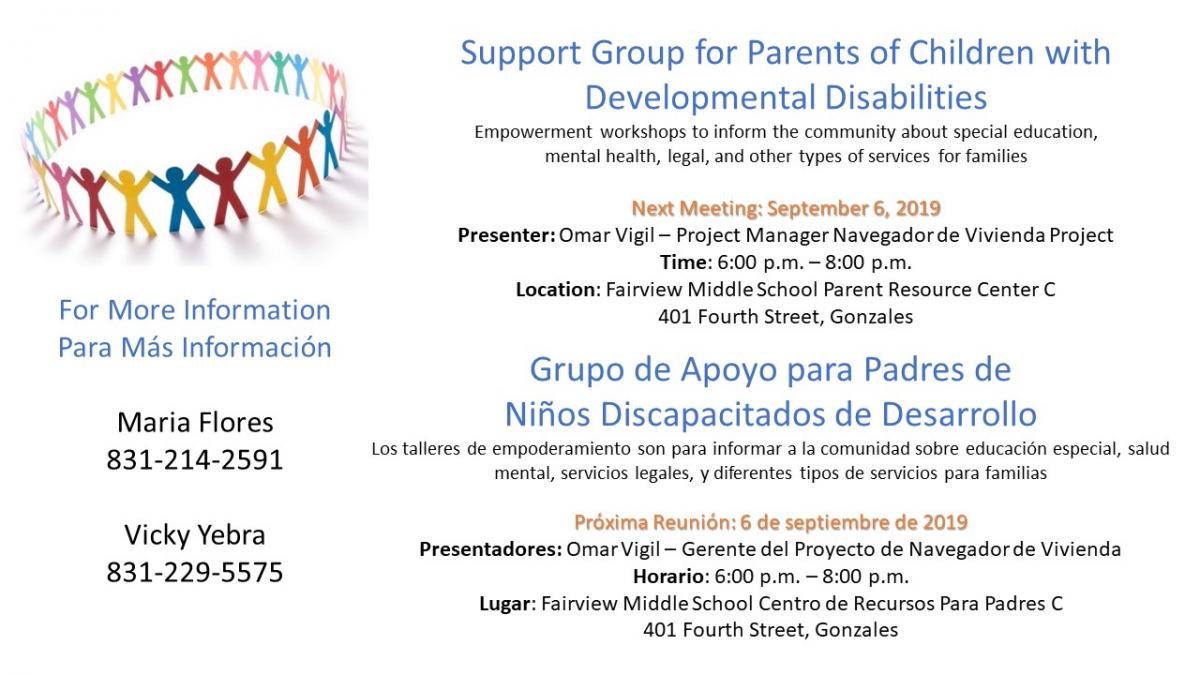 Support Group for Parents of Children with Developmental Disabilities Photo: Group of People in a Circle