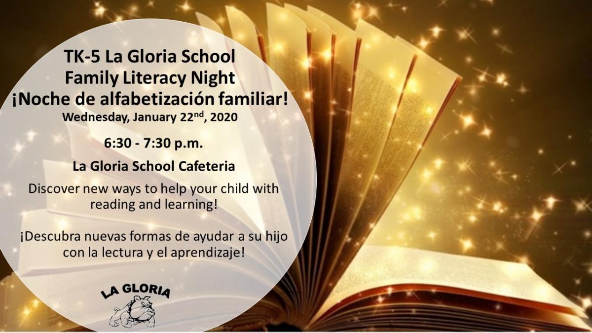 Family Literacy Night 01_22_2020 Photo: Magical Book, La Gloria Bulldog