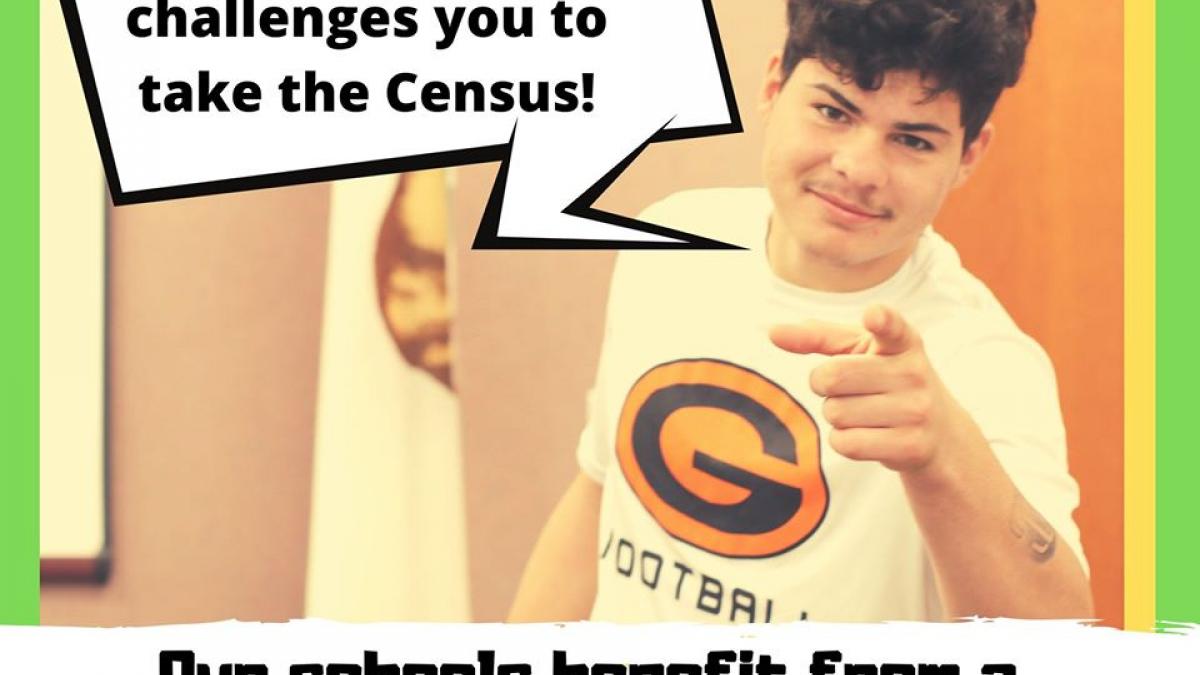 Photo: Teen encouraging participation in the 2020 Census