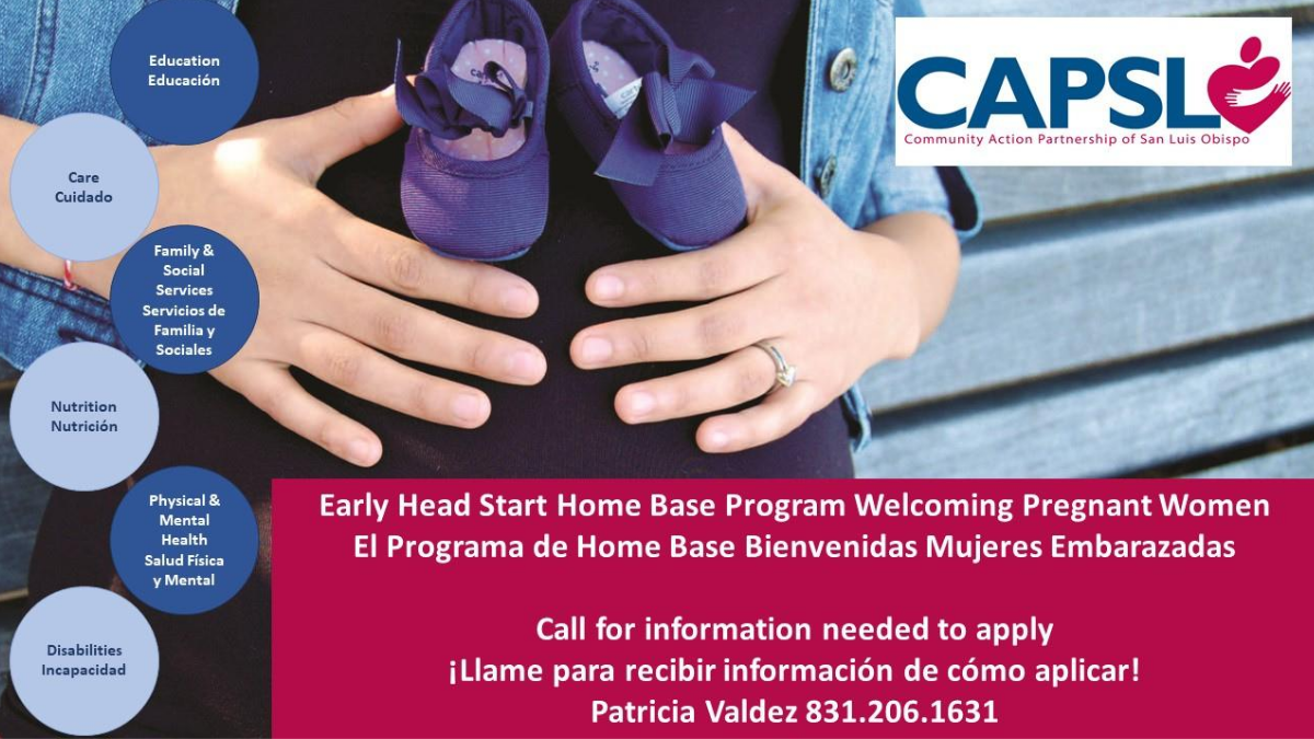 CAPSLO Home Base Now Accepting Applications Photos: Pregnant Woman, CAPSLO logo