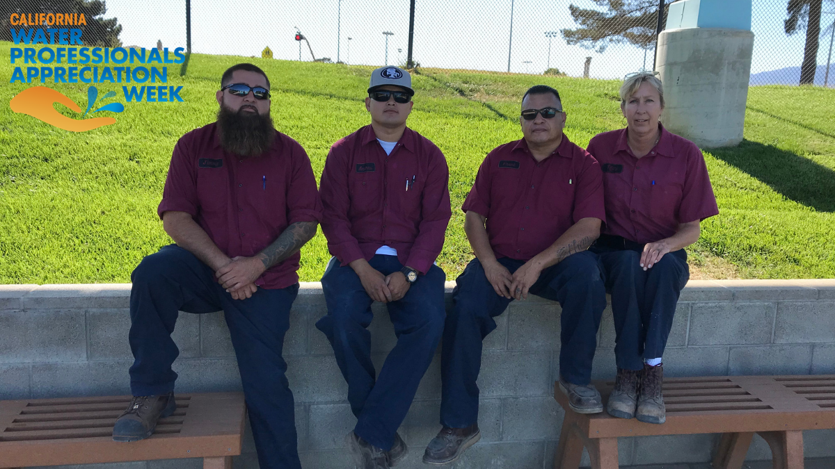 Photo: Gonzales Public Works Water Professionals, Logo California Water Professionals Appreciation Week 