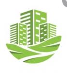 simple green buildings icon