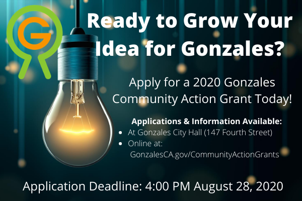 2020_Community Action Grants Photos: Light bulb, Gonzales Way logo